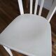 Set of 4 white wooden bistro chairs