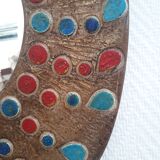 Witch mirror in resin and enamels