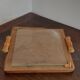 Wooden and bamboo glazed tray