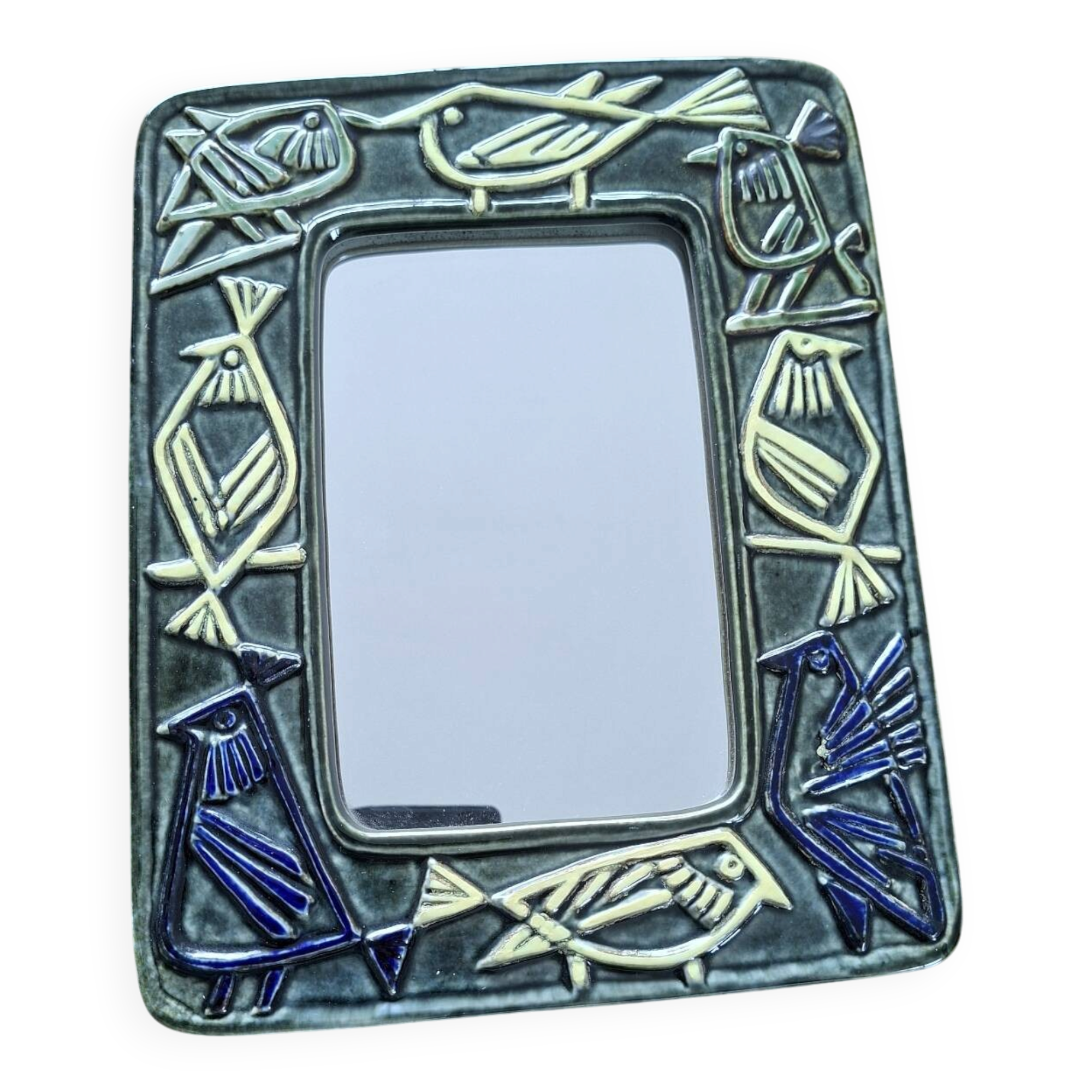 Harlequin Series Mirror in Ceramic by Lisa Larson / Gustavsberg (2)