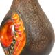 Rare Orange Fat Lava Vase West Germany Walter Gerhards 26cm