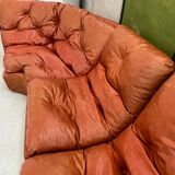 70s skai orange sofa