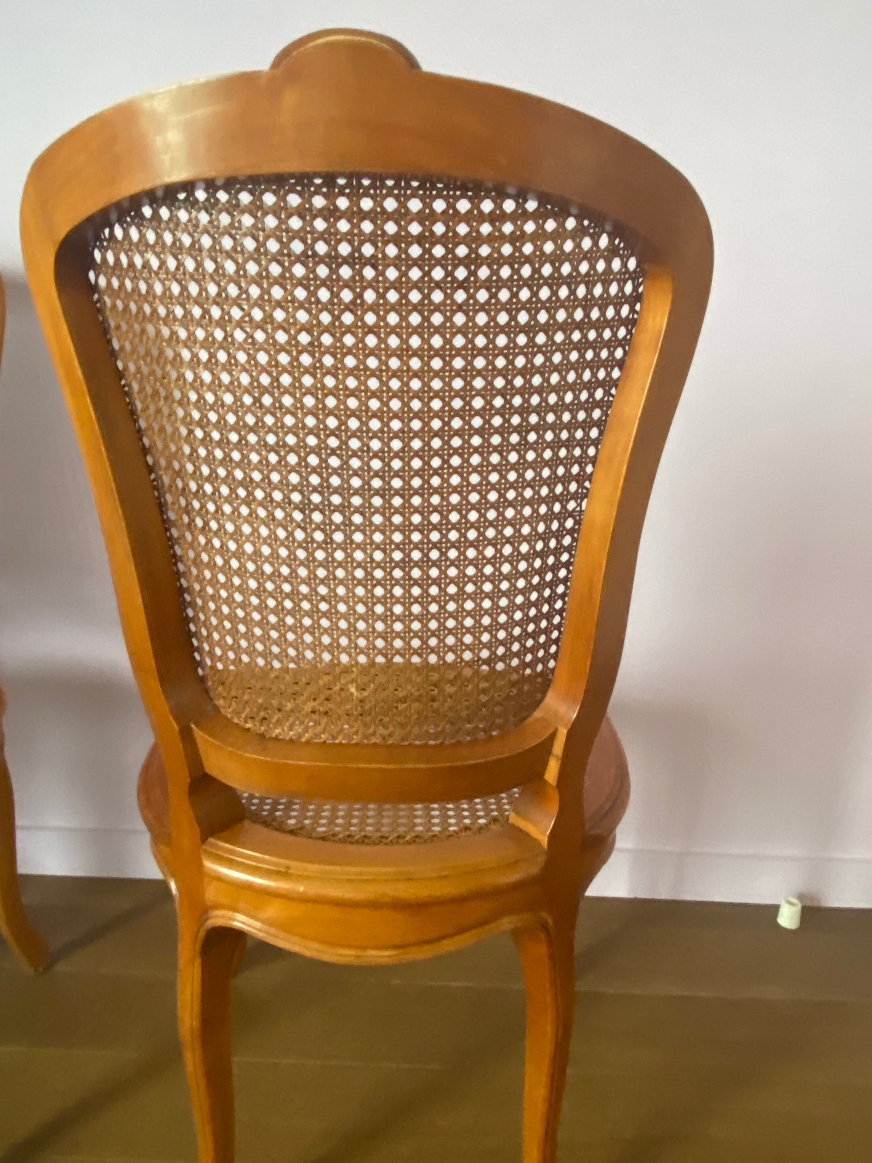 Set of 3 canned chairs