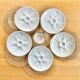 5 oyster plates Pillivuyt white porcelain