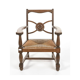 Solid oak structure chair and mulched-trimmed seat circa 1940