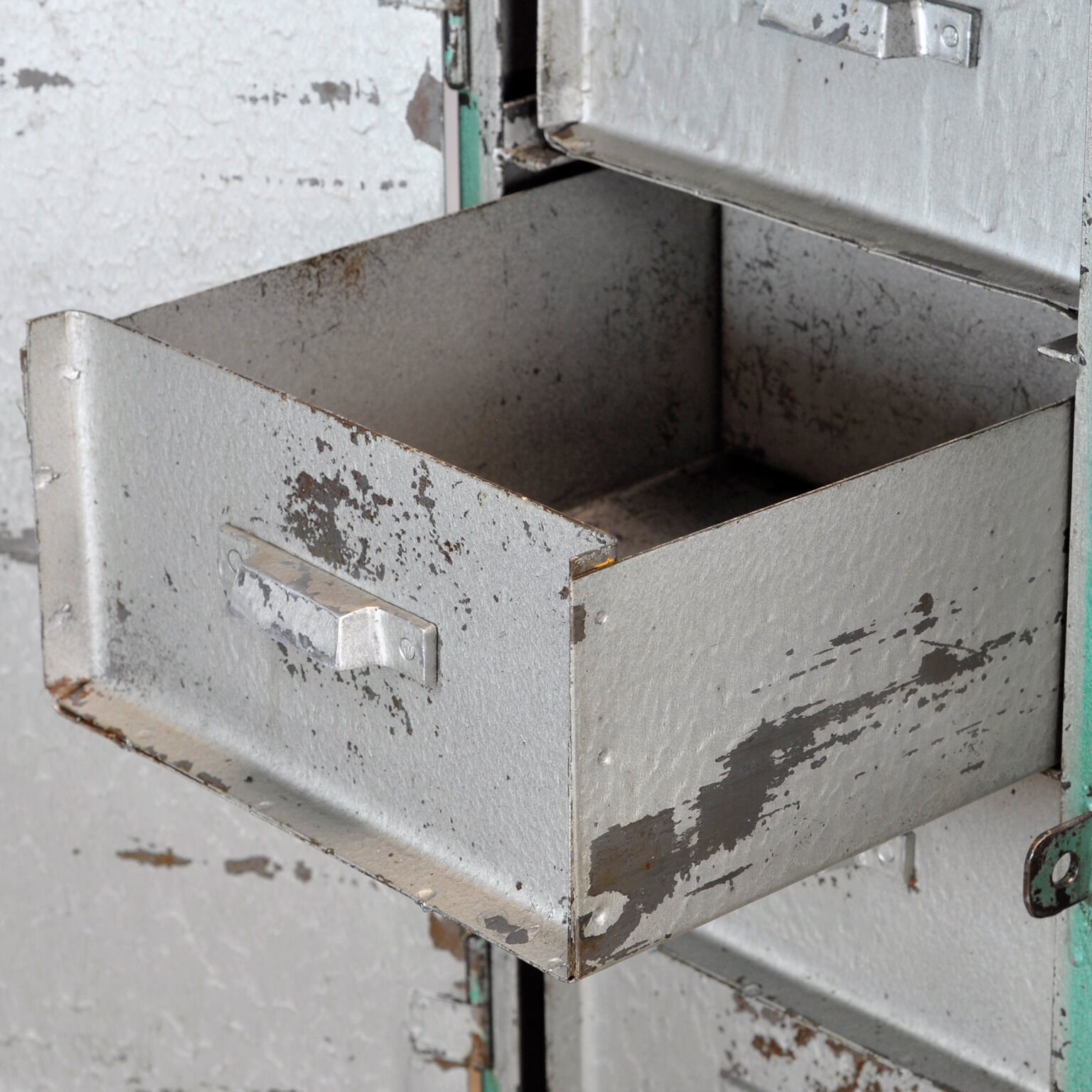 Industrial iron cabinet with 4 drawers, 1960s