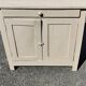 Small Parisian sideboard with one drawer and two doors, white lacquered