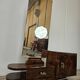 Art Déco Vanity Table in Nutwood with Mirror, Italian Design, 1940s