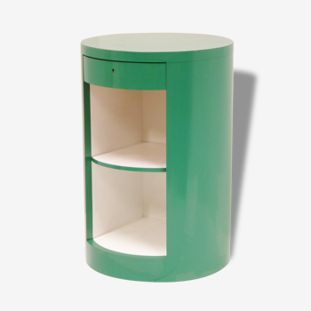 Comptoir cylindre en formica vert pomme 1970 space age seventies vintage design 70's