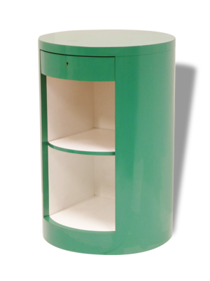 Comptoir cylindre en formica vert