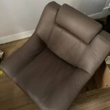 Fauteuil en cuir marron