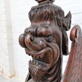 Antique Asian side table with Pixiu