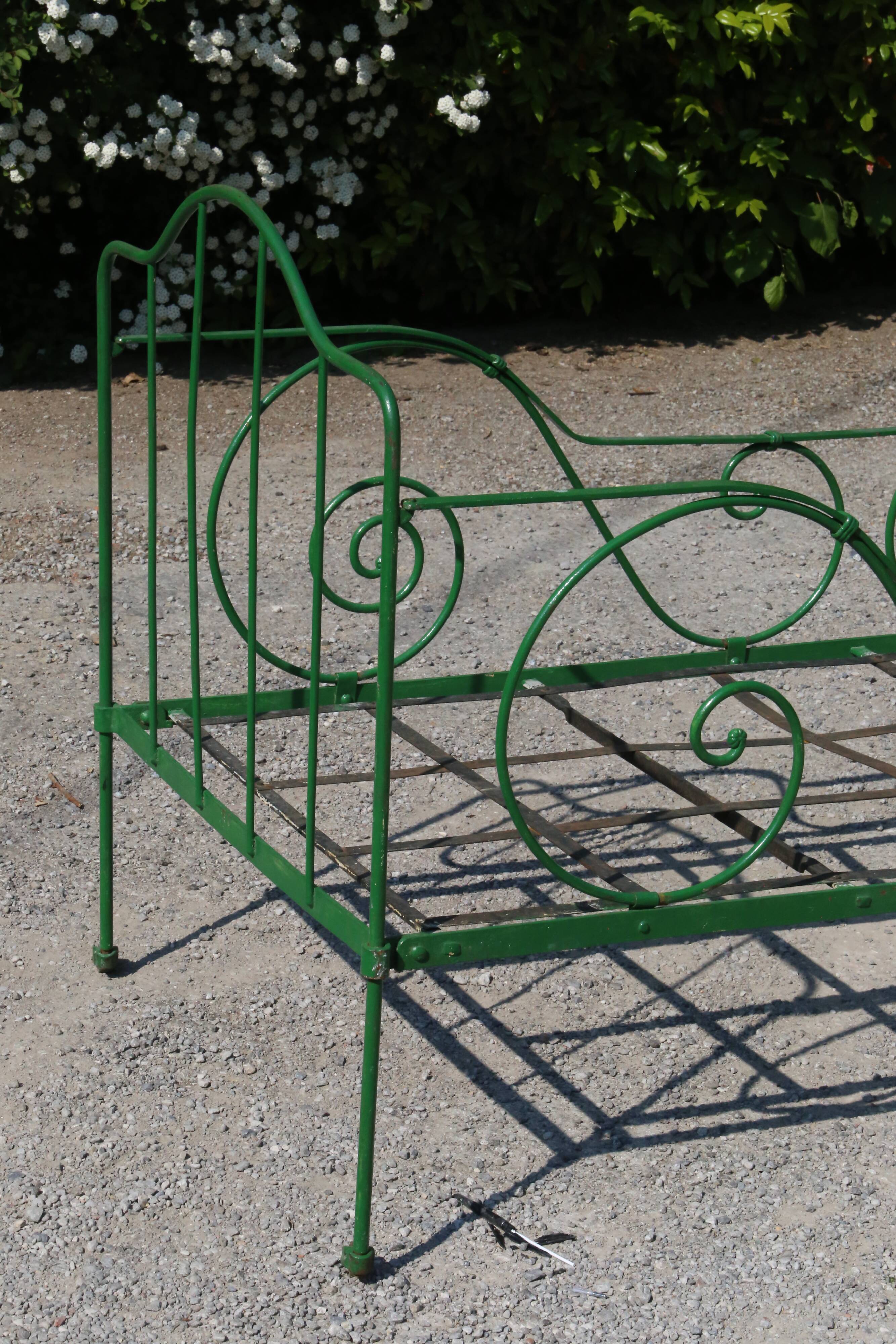 Antique metal bed, vintage