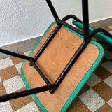 Green skai chairs from the 1950s