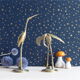 Couple of herons, golden brass