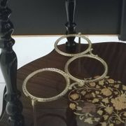 Desserte à roulettes en marqueterie