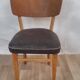 Vintage wooden and leather chair – 1950s
