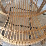 Rattan shell armchair