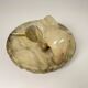 Hand carved alabaster elephant ashtray