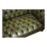 Chesterfield sofa in renovated leather, Regency style from the 1950s.