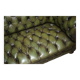 Canapé Chesterfield cuir rénové style Regency années 1950