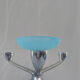 Chrome and blue seventies candlestick
