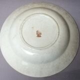 Plat creux ancien  porcelaine opaque de digoin
