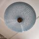 Art deco ceiling lamp in light blue clichy glass
