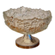 Vintage glass fruit bowl on a stand from the 60s/70s.