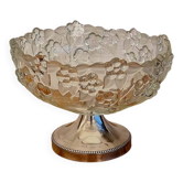 Vintage glass fruit bowl on a stand from the 60s/70s.