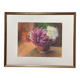 Tableau au pastel ancien, bouquet de fleurs, nature morte