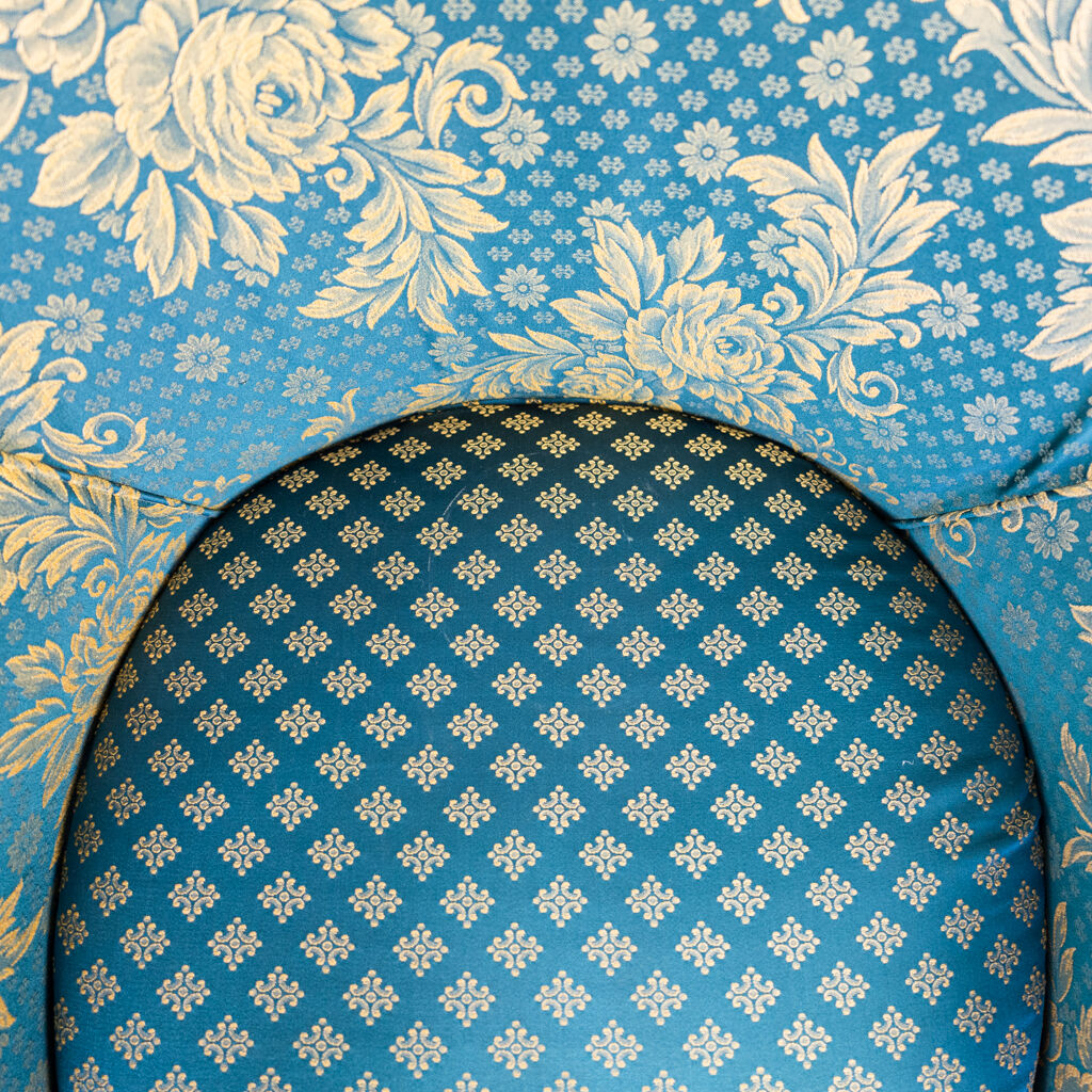 Pair of munari armchairs in antique vintage 1950s fabric