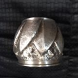 Vase ball Art Deco pewter signed Eugene Alice Chanal