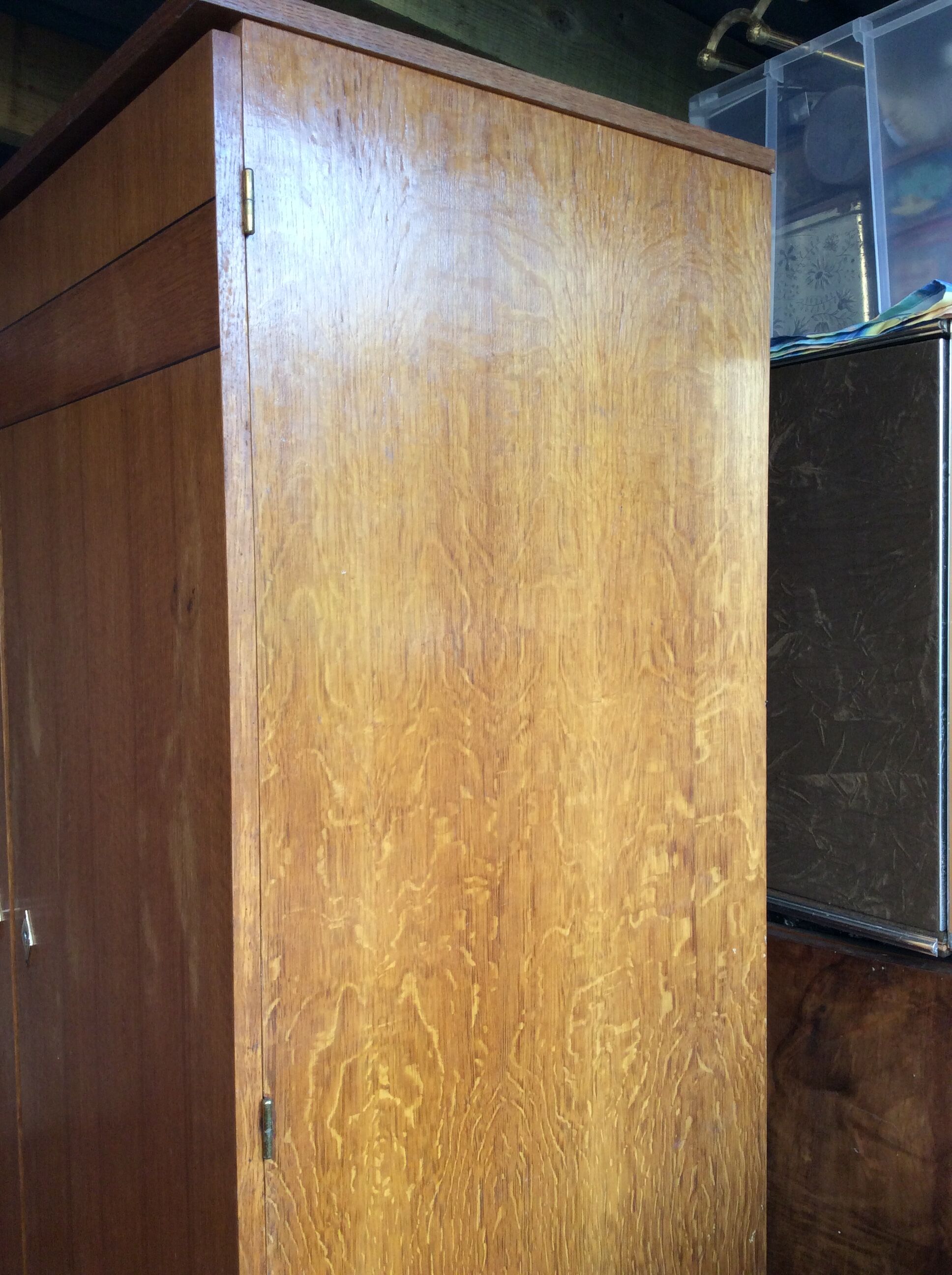 Cabinet beech massive vintage 1960