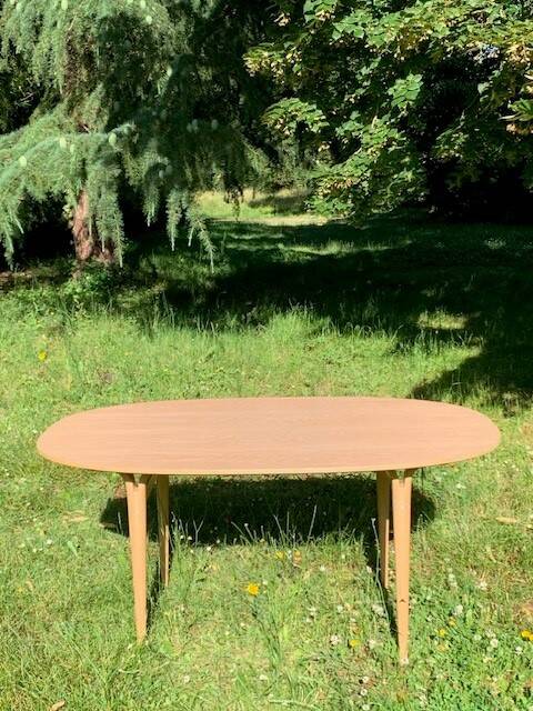 Superellipse table by Bruno Mathsson and Piet Hein for Fritz Hansen, Denmark 1980s
