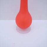 Soliflore vase by Carlo MORETTI in orange glass, Italy 1980
