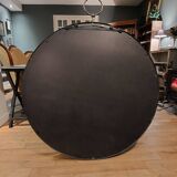 Round patinated mirror