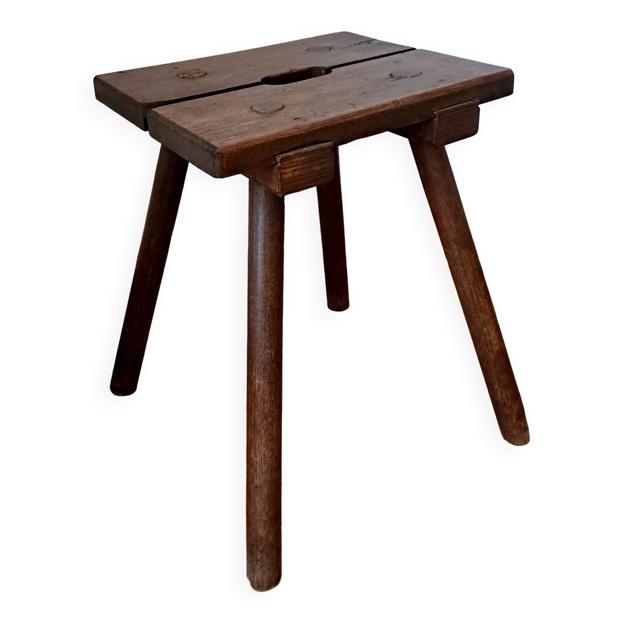 Milking stool, peasant art (19th century)