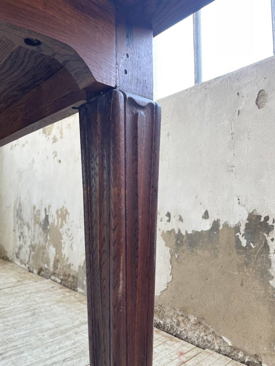 Solid oak farmhouse table 185cm