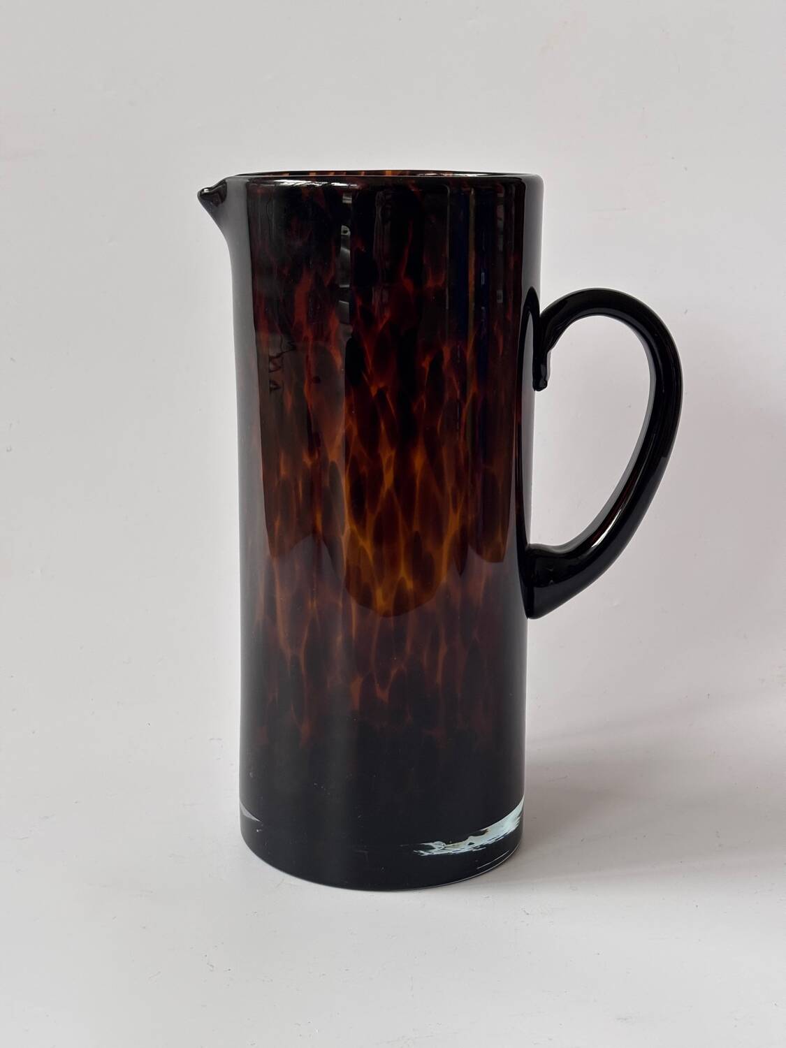 Dior Style Tortoiseshell Blown Glass Pitcher Vase