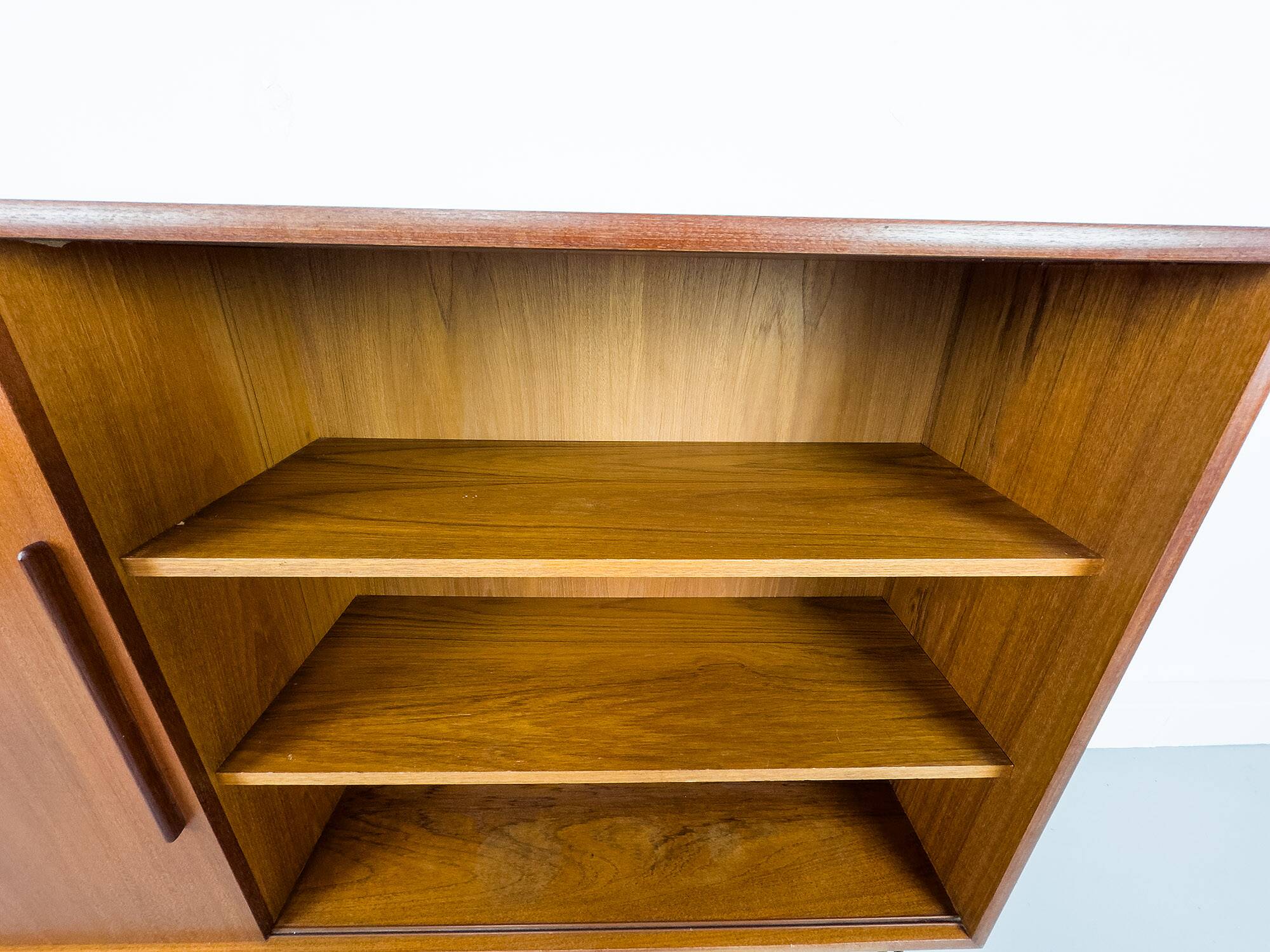 Teak Bookcase with One Sliding Door from Wk Möbel, 1960s