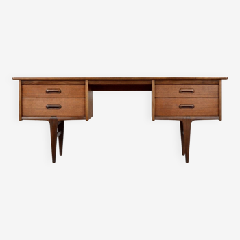 Midcentury Afromosia Desk From A. Younger Designed By John Herbert. Vintage Modern / Retro / Danish