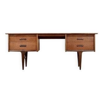 Midcentury Afromosia Desk From A. Younger Designed By John Herbert. Vintage Modern / Retro / Danish