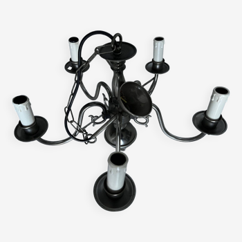 5-light pewter chandelier