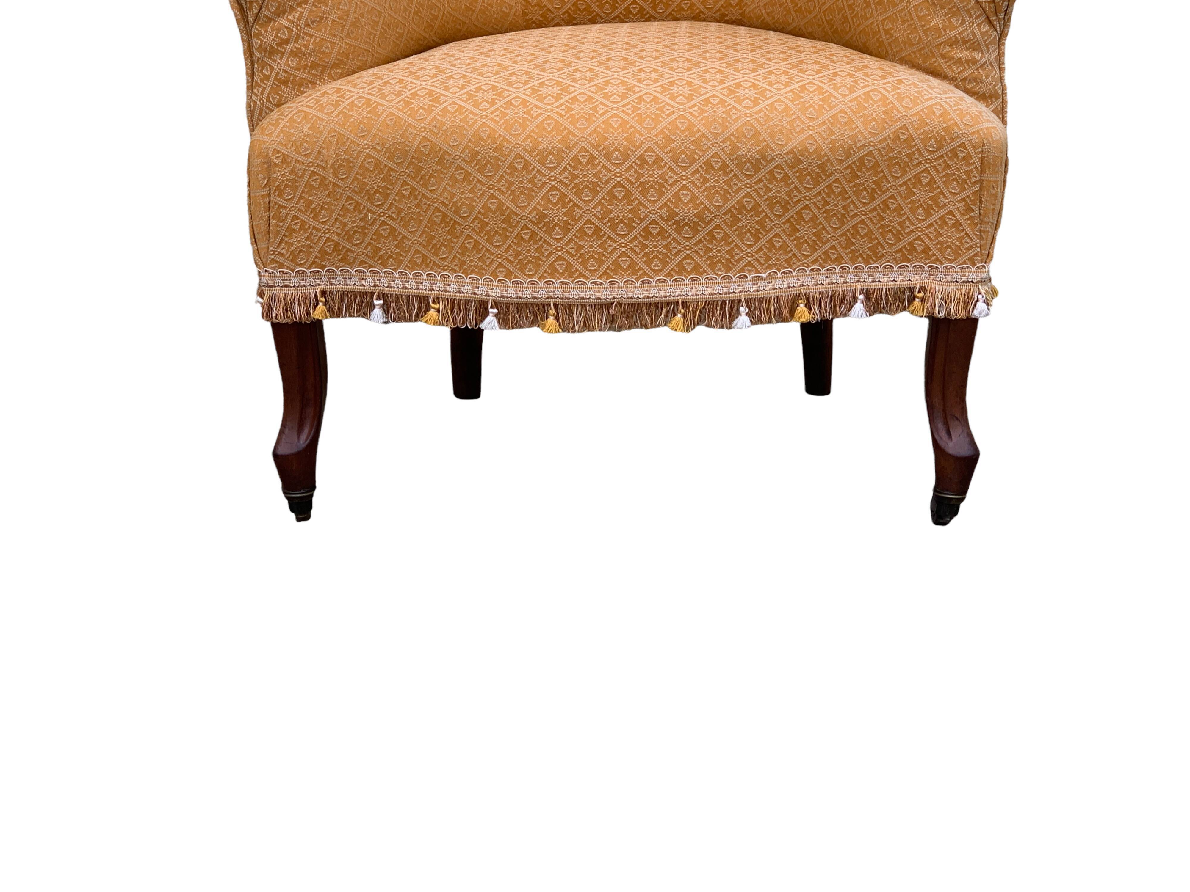 Toad armchair style Napoleon III fringe pompoms