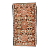 8x10 Kilim Multicolor Geometric Style Kilim Rug, 170x310 Cm