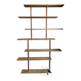 Oak and copper bookcase