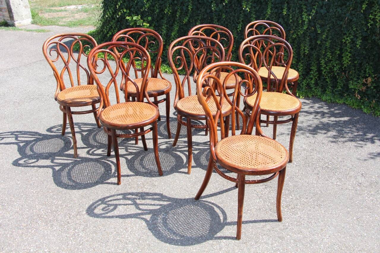 Série de x8 chaises bistrot style Thonet