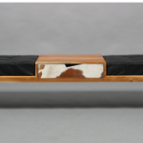 Scandinavian bench bench with center drawer