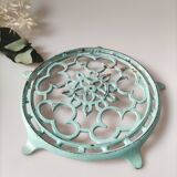 Dessous de plat en fonte vert d'eau